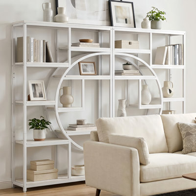 Oscer Industrial 5 Tier Etagere Bookcase