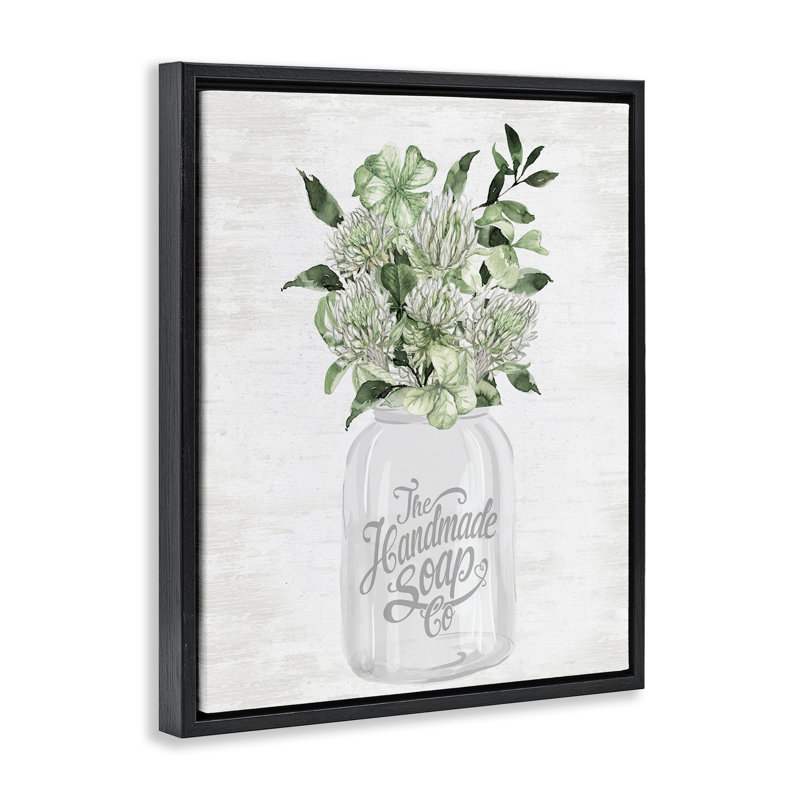 Cadre flottant au savon fait à la main Spring Botanicals, design par lettré et doublé, H 21 po x l 17 po