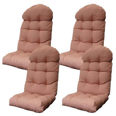 Coussin de siège et dossier de chaise berçante d'extérieur Adirondack (ensemble de 4)