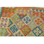 Tapis unique orange, jaune, mauve et vert de 4 pi 2 po x 5 pi 6 po