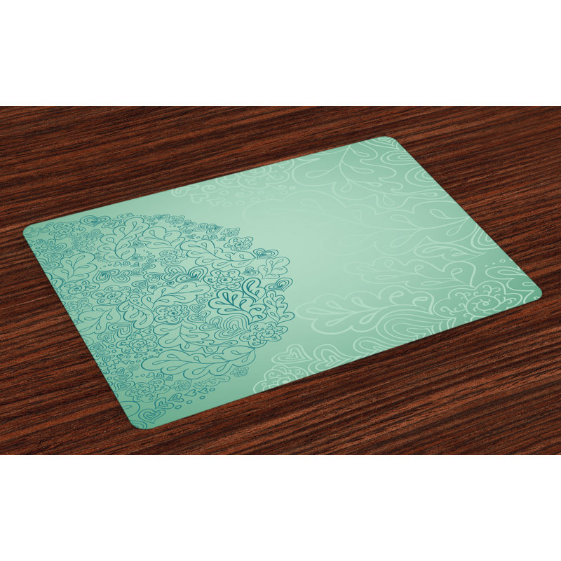 Humnoke Mint Mixed Leaves Botanical Placemat