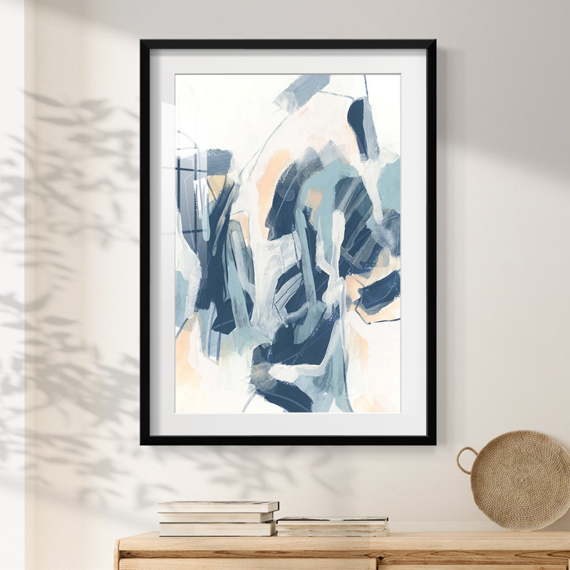 Interlocking Melody I - Impression encadrée, H 28,5 po x l 20,5 po, Noir