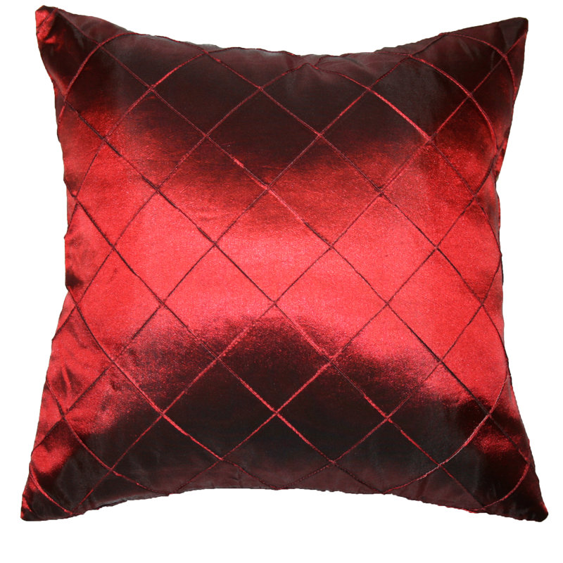  Housse et insert de coussin décoratif décoratif Silky Checks, Bourgogne