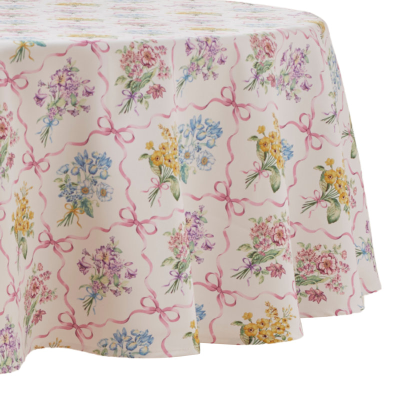 Lenox Bouquet Ribbon Tablecloth, 70" Round