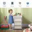 Unité de rangement pour enfant à 3 niveaux avec 3 tiroirs de rangement crème