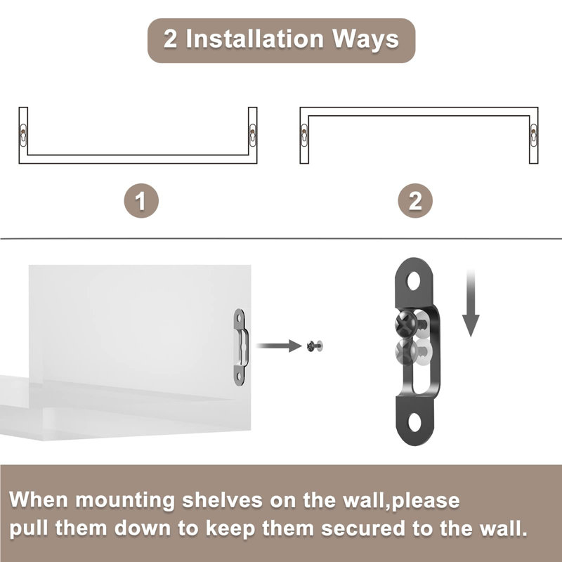 Delianys U-Shaped Paulownia Floating Shelf