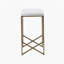 Tabouret de bar en tissu sans dossier, hauteur 26 po