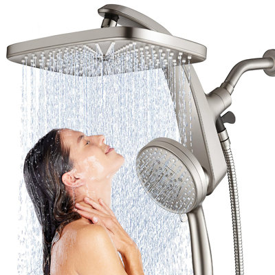 Shower Head, Rain Shower Head With 10 Sprays Handheld Shower Head