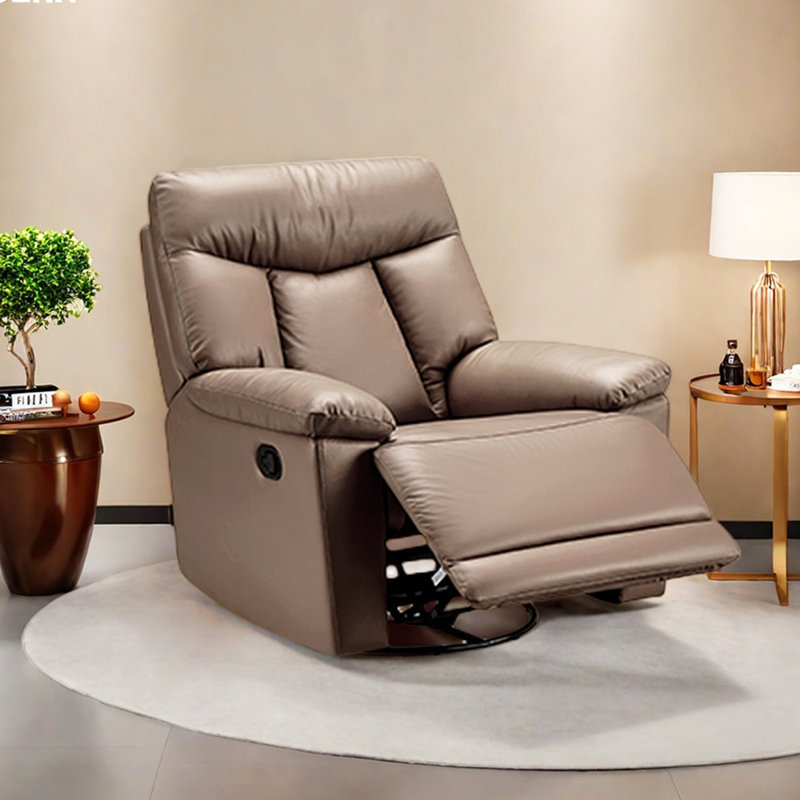 Modern Single Manual Multi-Functional Recliner, Taupe