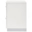 Table de chevet blanche 2 tiroirs ultrabrillante