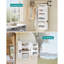 Hanging Wardrobe Organiser, 6-Tier Fabric Storage Shelf, Separable Closet Hanging Shelf With Side Pockets, Foldable, Metal Hooks And Bamboo Inserts-566553553
