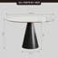 Table de salle à manger ronde en verre trempé avec base en acier au carbone, 2 à 4 places, peu encombrante