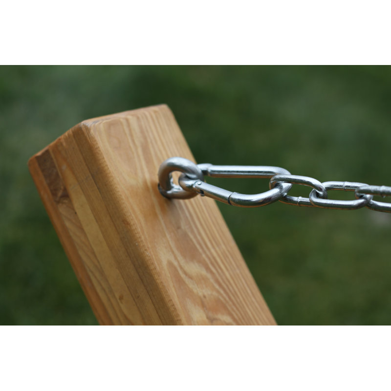 15ft Solid Pine Arc Hammock Stand with Natural Finish