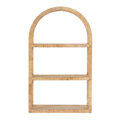 Arched Rattan Wall Shelf