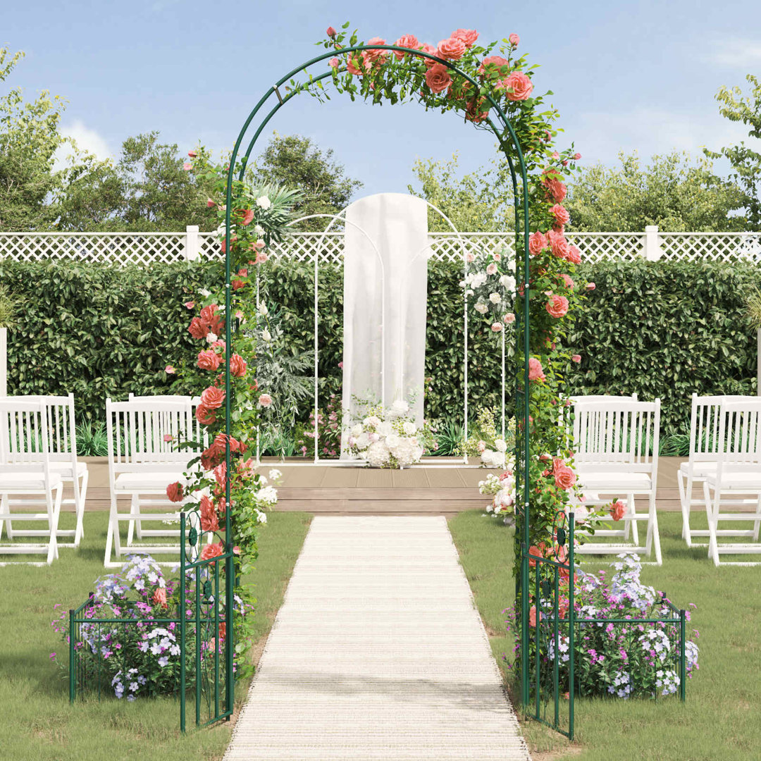 203cm W x 50cm D Steel Arbour