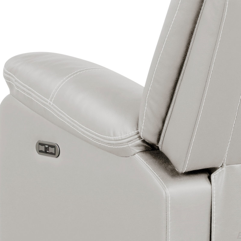 Challenger Modern Contemporary LED Power Recliner Chair Made With Wood And Metal Frame In Beige