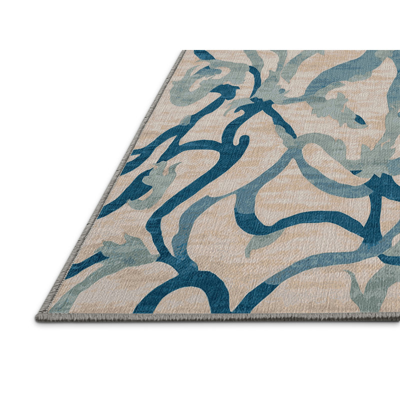 Machine Washable Gray Area Rug, Rectangle 8' x 10'