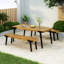1 table de salle à manger + 2 bancs de salle à manger