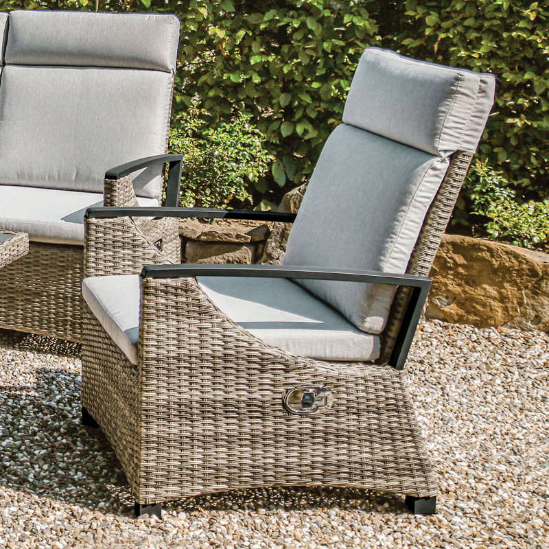 Fauteuil contemporain l 26 po, bronze industriel / brun / gris