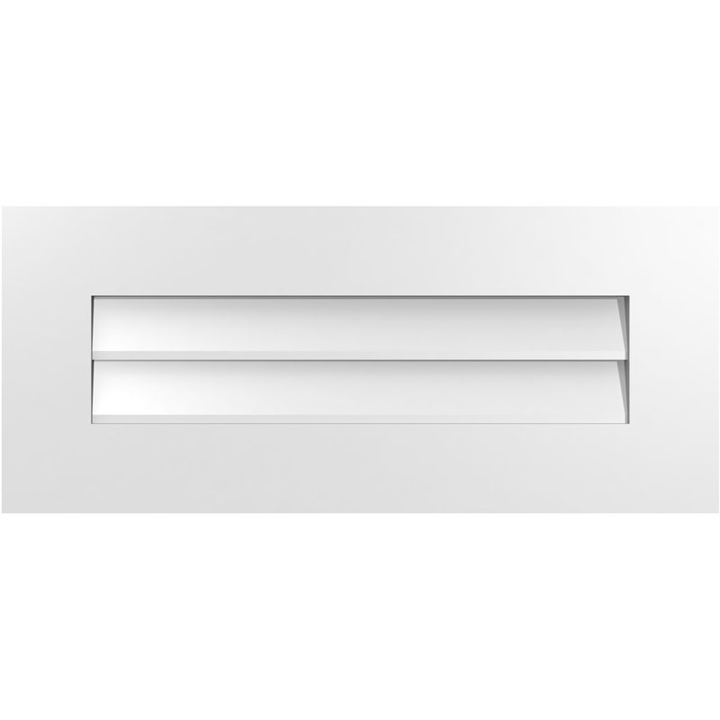 Vent à pignon rectangulaire en uréthane non-fonctionnel, H 12 po x l 28 po x P 1 po
