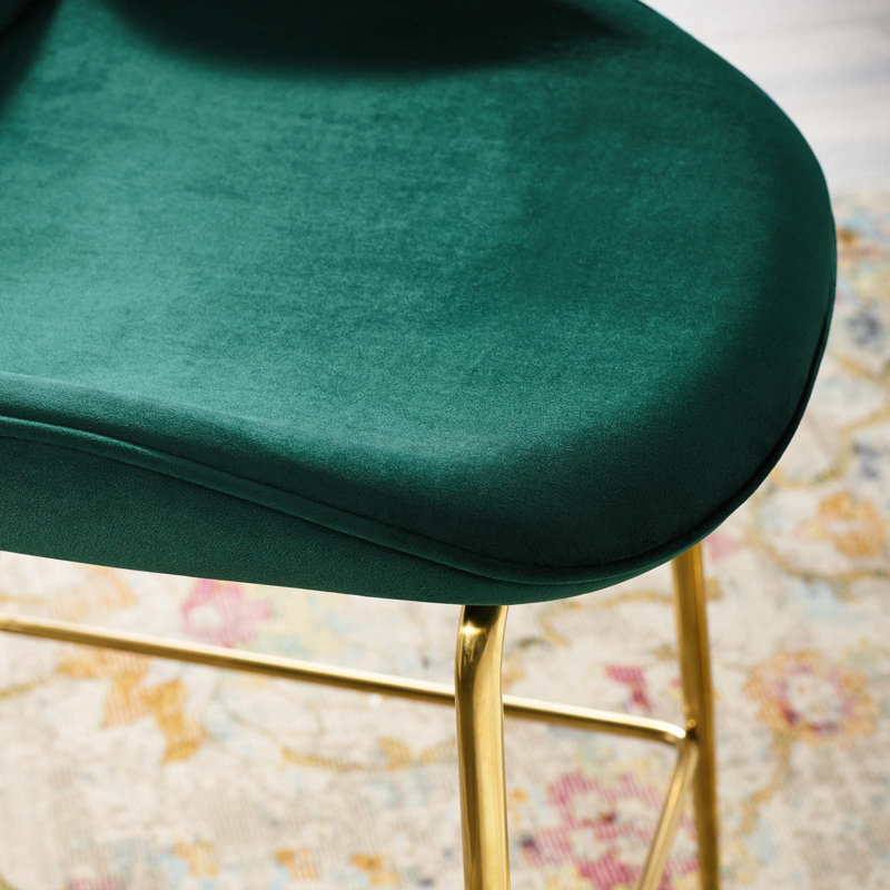 Tabouret de comptoir Scoop Gold, Rose, Tabouret de bar (assise de 30 po de hauteur)