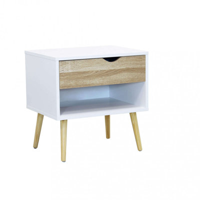 Charleston 80cm W Manufactured Wood Bedside Table