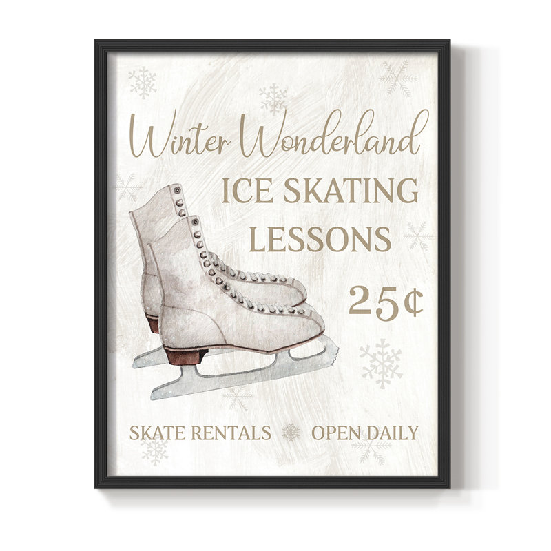 Skate Lessons Framed Print - Solid Wood, Black, 30" H x 24" W