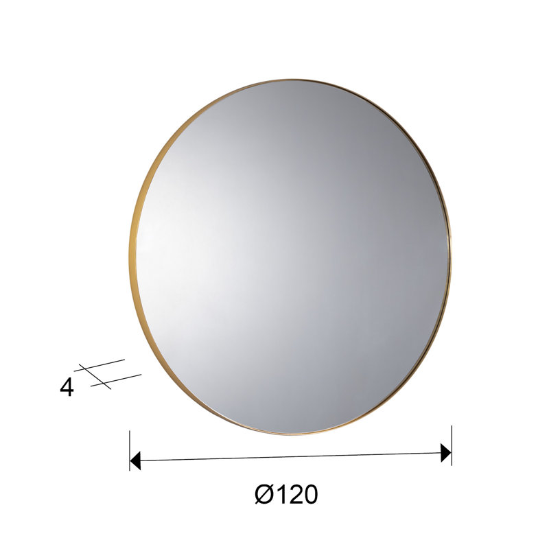 Averill Engineered Wood Wall Mirror, Gold
