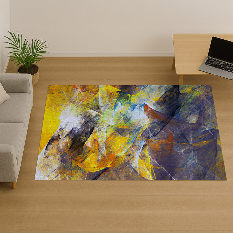 Abstract Area Rug, Runner 70 x 140 cm
