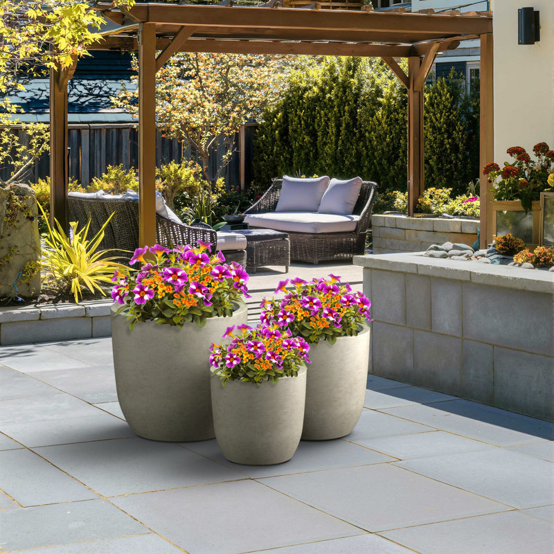 Keyondria Handmade Pot Planter, Light Gray