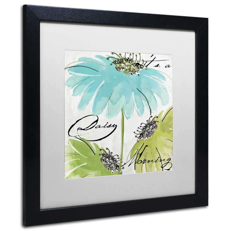 Jadaya «Daisy Morning II», impression encadrée, H 11 po x l 14 po x P 0,5 po, Blanc, Encadrement argenté