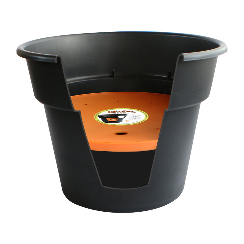 Ups-A-Daisy Round Indoor/Outdoor Planter Insert, 1" H x 18" W x 18" D, Orange