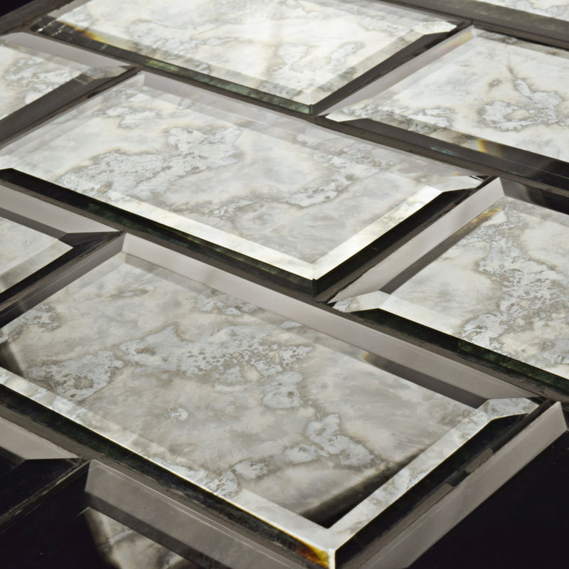 Lustre Beveled 3" x 6" Pressed Glass Singular Subway Tile