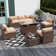 6 - Person Outdoor Seating Group with 44 Inch Fireplace Table, Patio Sectional Sofa Set 