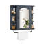 Armoire de salle de bain murale, armoire à pharmacie multifonctionnelle avec miroir et tablettes ouvertes l 26 "H 23,8" H