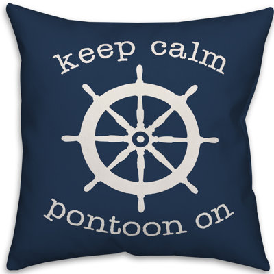 «Keep Calm and Pontoon» sur le coussin décoratif intérieur / extérieur