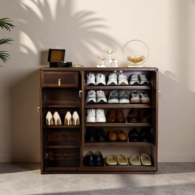 Retro durable furniture storage shoe cabinet
