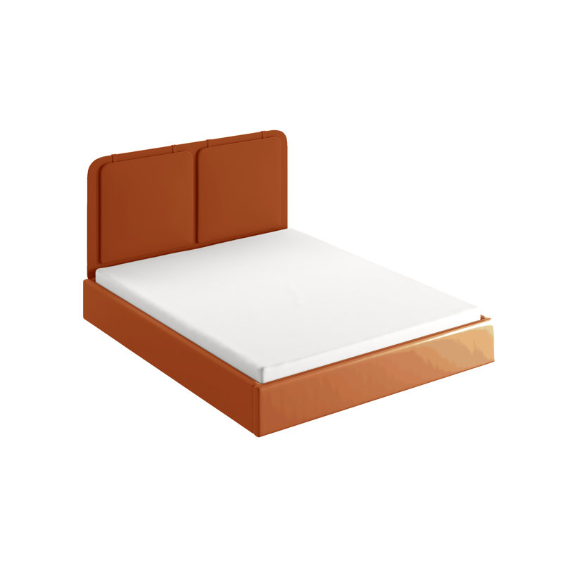 Synergy Upholstered Ottoman Storage Bed, European Double (140 x 200 cm), Brown