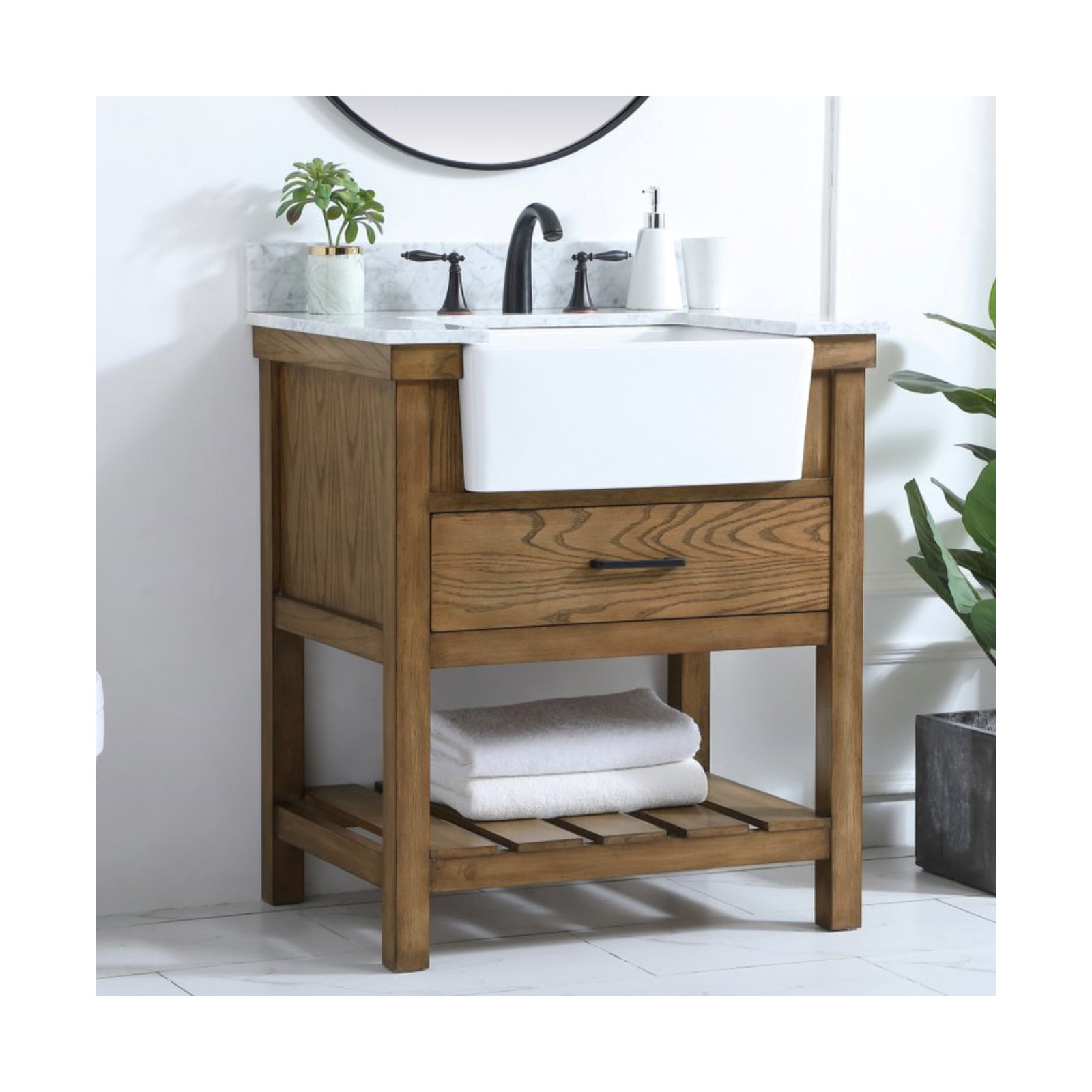 Pelaghia 30'' Single Bathroom Vanity, Driftwood
