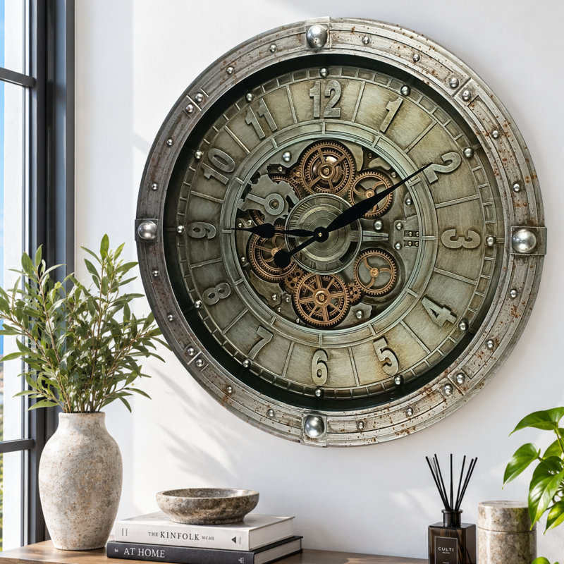 The Gears Clock Wall Clock with Moving Gears