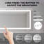Miroir de salle de bain anti-buée à DEL sans cadre avec éclairage avant et rétroéclairé-517379487