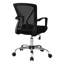Chaise de bureau ergonomique en filet noir avec hauteur réglable, fonction pivotante et fixe pour bureau d'ordinateur Espace de travail moderne à dossier moyen