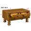 Table basse rectangulaire unie pour le salon, table basse de 40 pouces à 4 tiroirs, table de thé avec centre de table et pieds décoratifs à rivets. Assemblage facile-333928754