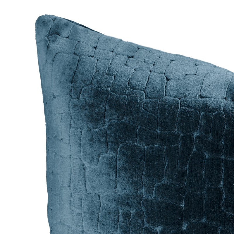 Combinaison de duvet en velours Austin, Bleu sarcelle, H 20 po x l 20 po x P 5 po