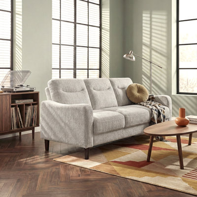 Transitional Design Sofa Taupe Chenille Upholstery Comfort Seating Solid Wood Living Room Furniture 1pc