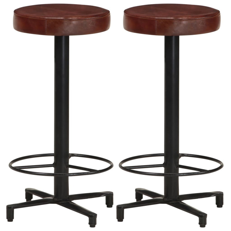 Bar Stool Bar Seat Counter Height Island Stool for Pub Real Leather, Counter Stool (26” Seat Height)