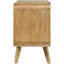 2 tables de chevet avec finition en bois de frêne et rebords arrondis pour chambre double