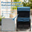 Chaise longue d'extérieur réglable en métal pour fauteuil inclinable avec dossier rabattable, angle réglable, coussins amovibles, support 350 lb-1378244705