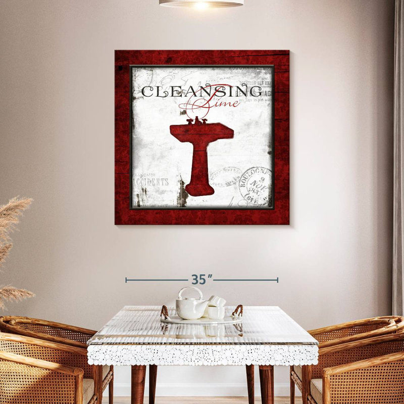 Lilie Crimson Cleansing Time, 39" H x 39" W
