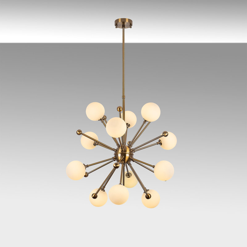 Lustre sphérique Spunik à 12 lumières Beiler, Bronze, H 24 po x l 24 po x P 27 po
